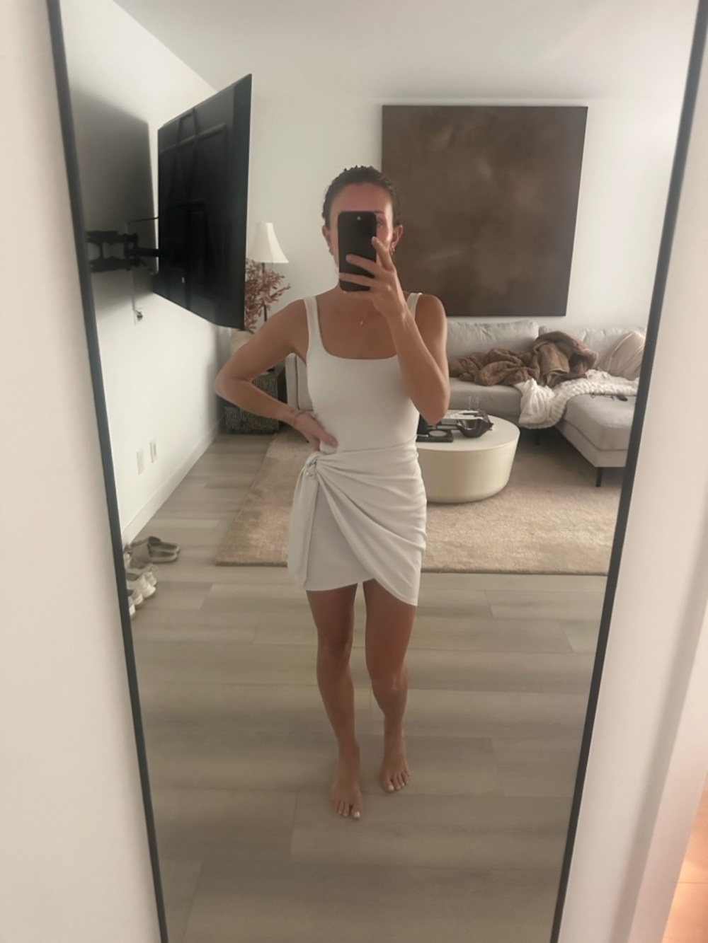 Wilfred Sleeveless Wrap-Tie Mini Dress - Picture 3 of 3
